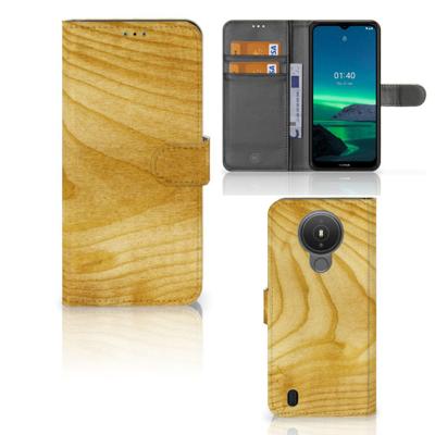 Nokia 1.4 | Book Style Case | Licht Hout