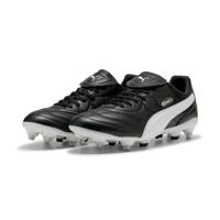 PUMA King Liga IJzeren-Nop Voetbalschoenen (SG) Zwart Wit Zilver