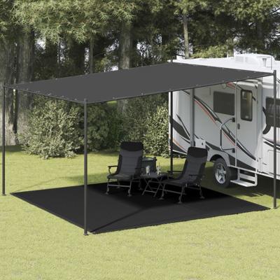 VidaXL Tenttapijt 400x400 cm hdpe zwart