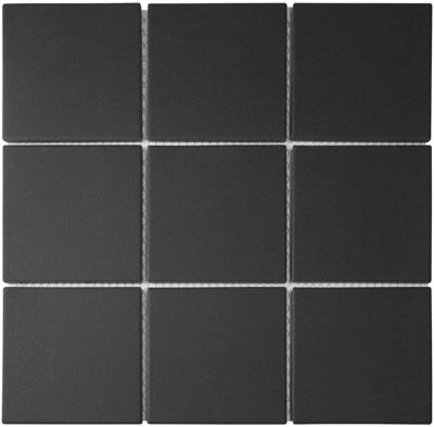 The Mosaic Factory Amsterdam Mozaiek Tegel Vierkant - Black Matt R11