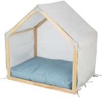 TRIXIE HONDENMAND TENT LIAS HOUT ZAND / BLAUW 88X61X89 CM - thumbnail