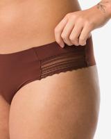 HEMA Dames brazilian micro met kanten inzet donkerbruin (donkerbruin)