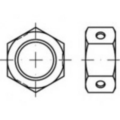 TOOLCRAFT TO-5444046 Zeskantmoeren M10 84032 Staal Galvanisch verzinkt 500 stuk(s)