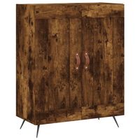 The Living Store Dressoir Gerookt Eiken - 69.5 x 34 x 90 cm - Duurzaam hout/metaal
