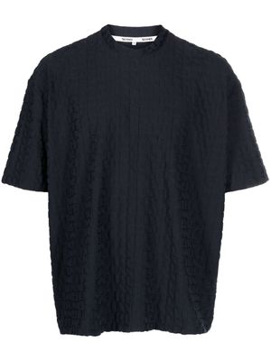 Sunnei t-shirt à logo embossé - Bleu