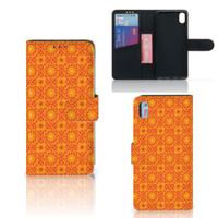 Xiaomi Redmi 7A Telefoon Hoesje Batik Oranje - thumbnail