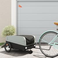Fietstrailer 45 kg ijzer zwart en grijs