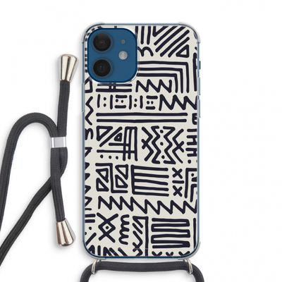 Marrakech print: iPhone 12 mini Transparant Hoesje met koord