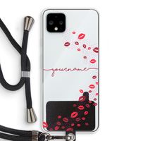 Kusjes: Pixel 4 XL Transparant Hoesje met koord