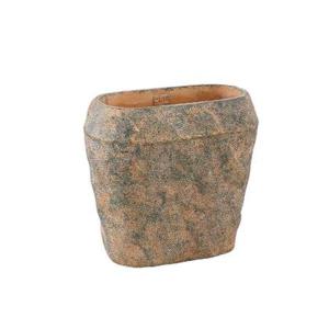 PTMD Bloempot Lourdes - 30x15x28 cm - Cement - Groen