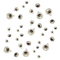 Metalen belletjes - 48x st - zilver - met oog - 12 mm - hobby/knutsel benodigdheden