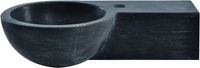 Saqu Nature Collection Fontein rond 1 kraangat rechts 40x23x10 cm Hardstenen zwart Saqu Nature Collection Fontein rond 1 kraangat rechts 40x23x10 cm Hardstenen zwart