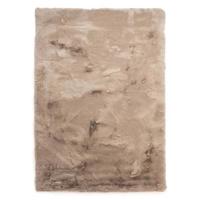 Tapeso Fluffy vloerkleed - Comfy Deluxe taupe - 140x200 cm Tapeso Fluffy vloerkleed - Comfy Deluxe taupe - 140x200 cm