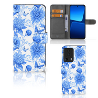 Hoesje voor Xiaomi 13 Lite Flowers Blue - thumbnail