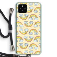 Regenboog: Pixel 5a 5G Transparant Hoesje met koord