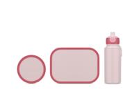 3-delige Mepal lunchset campus cool pink lunchbox + fruitbox + drinkfles pop-up