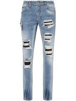 Philipp Plein jean à effet usé - Bleu