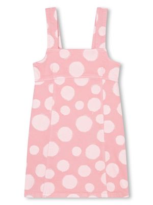 Marc Jacobs Kids robe en coton à pois - Rose