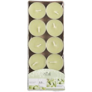 Arti Casa Geurtheelichtjes - 10x stuks - meloen - lichtgroen - was - 3,5 uur
