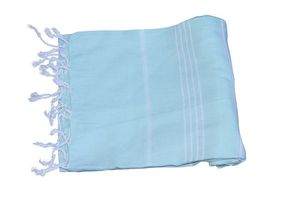 Hamamdoek 100%katoen 100x180cm Licht turquoise