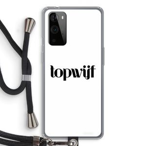 Topwijf Wit: OnePlus 9 Pro Transparant Hoesje met koord