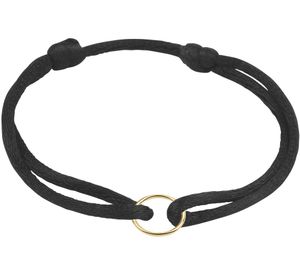 Armband Rondje 10 mm satijn-geelgoud 13-26 cm
