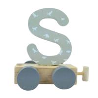 JeP kids houten treinletter S-lichtgroen