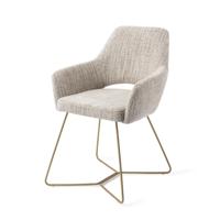 Jesper Home Eetkamerstoel 'Yanai' Beehive Gold, kleur Caramel Grid