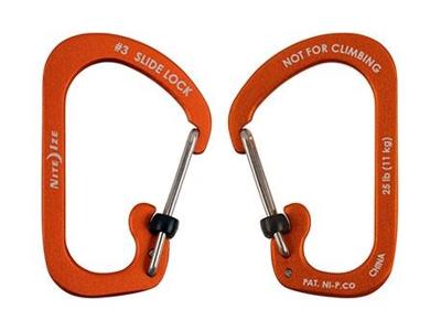 Nite ize Slidelock Aluminium Orange #3 Carabine Oranje