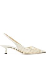 Jimmy Choo escarpins Amita 45 mm à bride arrière - Blanc