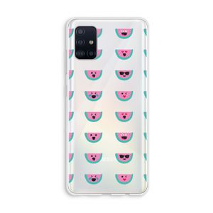Smiley watermeloenprint: Galaxy A51 4G Transparant Hoesje