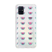 Smiley watermeloenprint: Galaxy A51 4G Transparant Hoesje