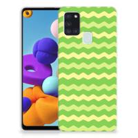 Samsung Galaxy A21s | TPU bumper | Waves Green