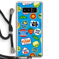 Fruitsticker: Samsung Galaxy Note 8 Transparant Hoesje met koord