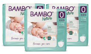 Bambo Nature Luiers Maat 0 XXS Multiverpakking