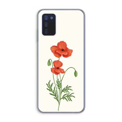 Red poppy: Samsung Galaxy A03s Transparant Hoesje