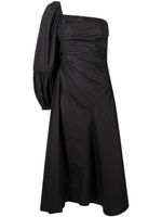 Ulla Johnson robe mi-longue Fiorella à design asymétrique à une épaule - Noir