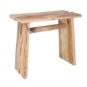 Krukje - plantentafel - teak hout - lichtbruin - 40 x 20 x 35 cm