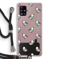 Vogeltjes: Samsung Galaxy A51 5G Transparant Hoesje met koord Vogeltjes: Samsung Galaxy A51 5G Transparant Hoesje met koord