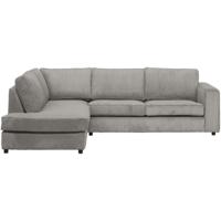 Leen Bakker - Hoekbank Stuttgart Links - Stof - Grijs - 205x265x80 Cm