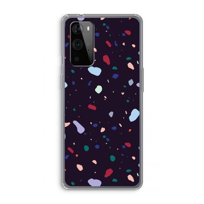 Dark Rounded Terrazzo: OnePlus 9 Pro Transparant Hoesje