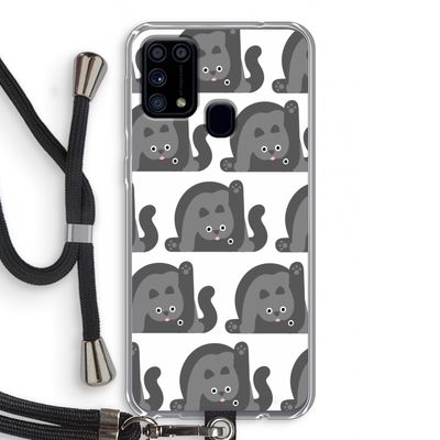 Cats: Samsung Galaxy M31 Transparant Hoesje met koord
