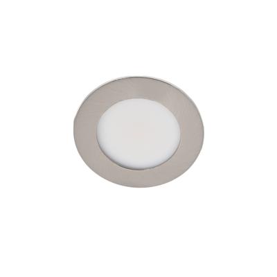 Donna LED meubelspot keukenspot 3Watt rond NIKKEL - Extreem laag 15mm dimbaar