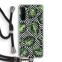 Geometrische jungle: OnePlus Nord Transparant Hoesje met koord