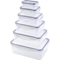 GourmetMaxx Voorraadbox Set van 6 stuks PP, Silicone Transparant, Blauw 14943 GourmetMaxx Voorraadbox Set van 6 stuks PP, Silicone Transparant, Blauw 14943