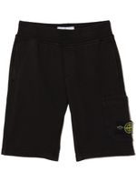 Stone Island Junior short de sport à motif Compass signature - Noir