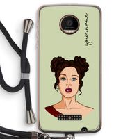 Pop-Art Creator: Motorola Moto Z Force Transparant Hoesje met koord