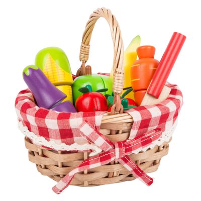 Small Foot houten picknickmand met snij fruit, 15dlg.
