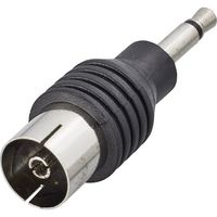 Renkforce Jackplug-Coax-adapter[ - ] Zwart - thumbnail