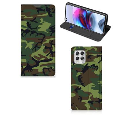 Motorola Moto G100 | Hoesje met Magneet | Army Dark